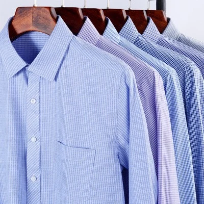 Chemises de travail en coton personnalisées, col à manches longues, en tissu Oxford, chemises formelles de bureau pour hommes